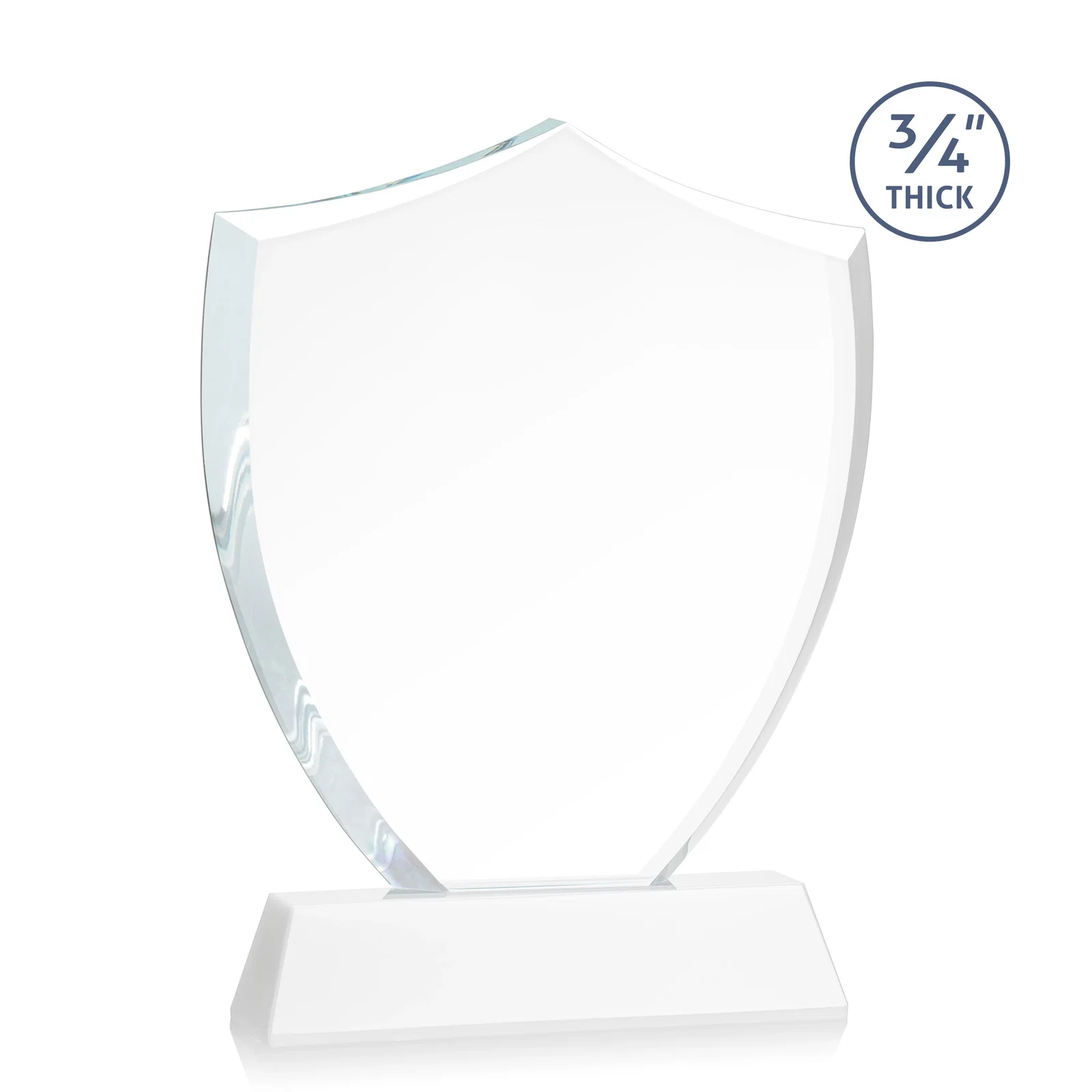 Personalized Starfire Crystal Shield Award With Prismatic Color Option, awards, with your logo for employee recognition