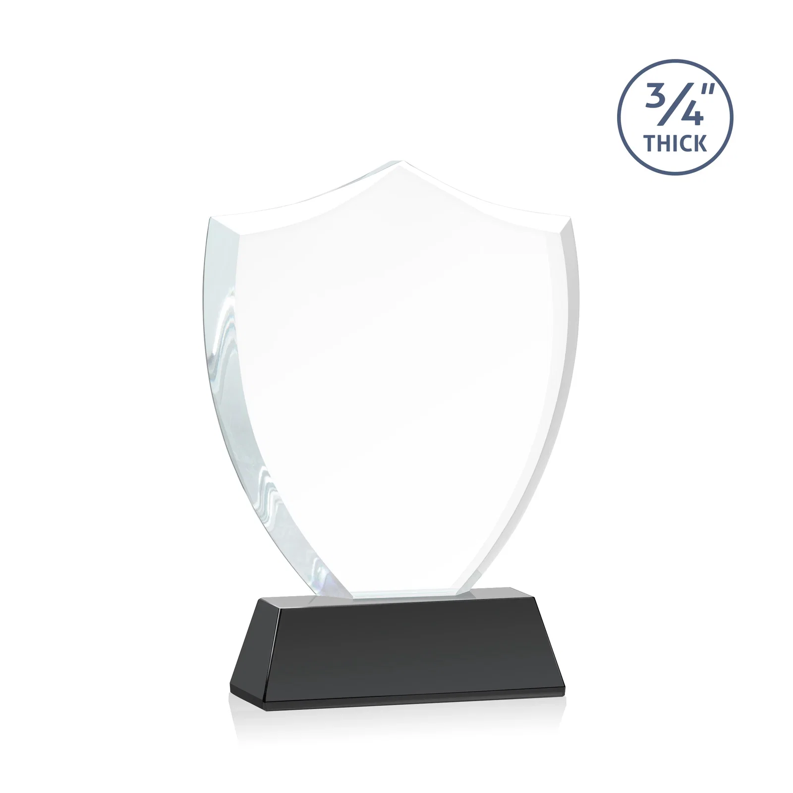 Personalized Starfire Crystal Shield Award With Prismatic Color Option, awards, with your logo for corporate award ceremonies