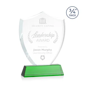 Starfire Crystal Shield Award With Prismatic Color Option