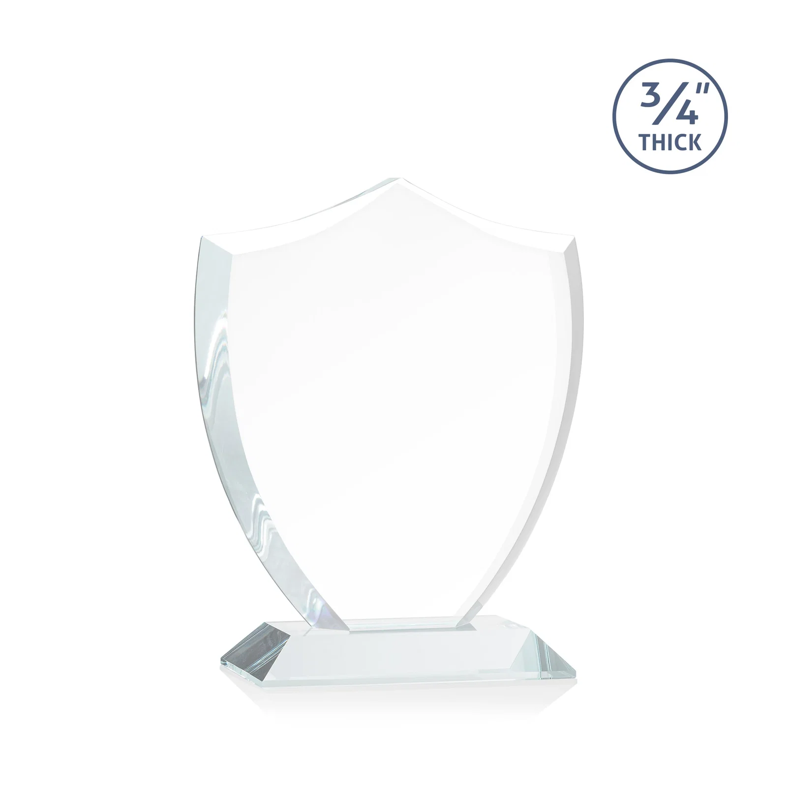 Custom Starfire Crystal Shield Award on Mitered Base, wood awards, with your logo for team milestone celebrations