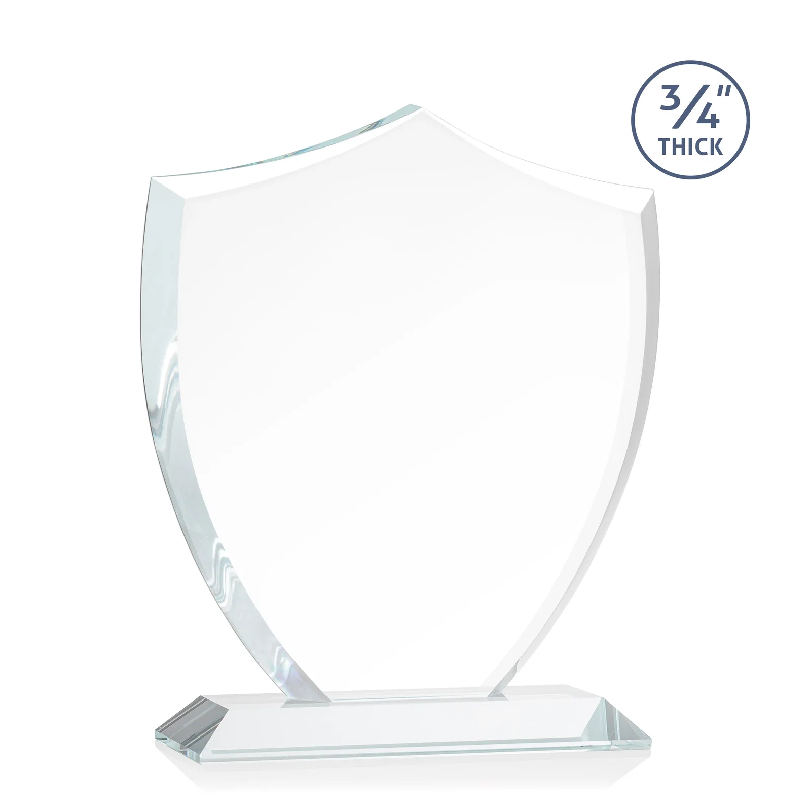 Custom Starfire Crystal Shield Award on Mitered Base, wood awards, with your logo for graduation ceremonies