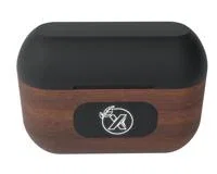 SCX Innovative Design™ Walnut Wood Wireless Earbuds and Charging Case — view 2