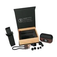 SCX Innovative Design™ Walnut Wood Wireless Earbuds and Charging Case — view 3