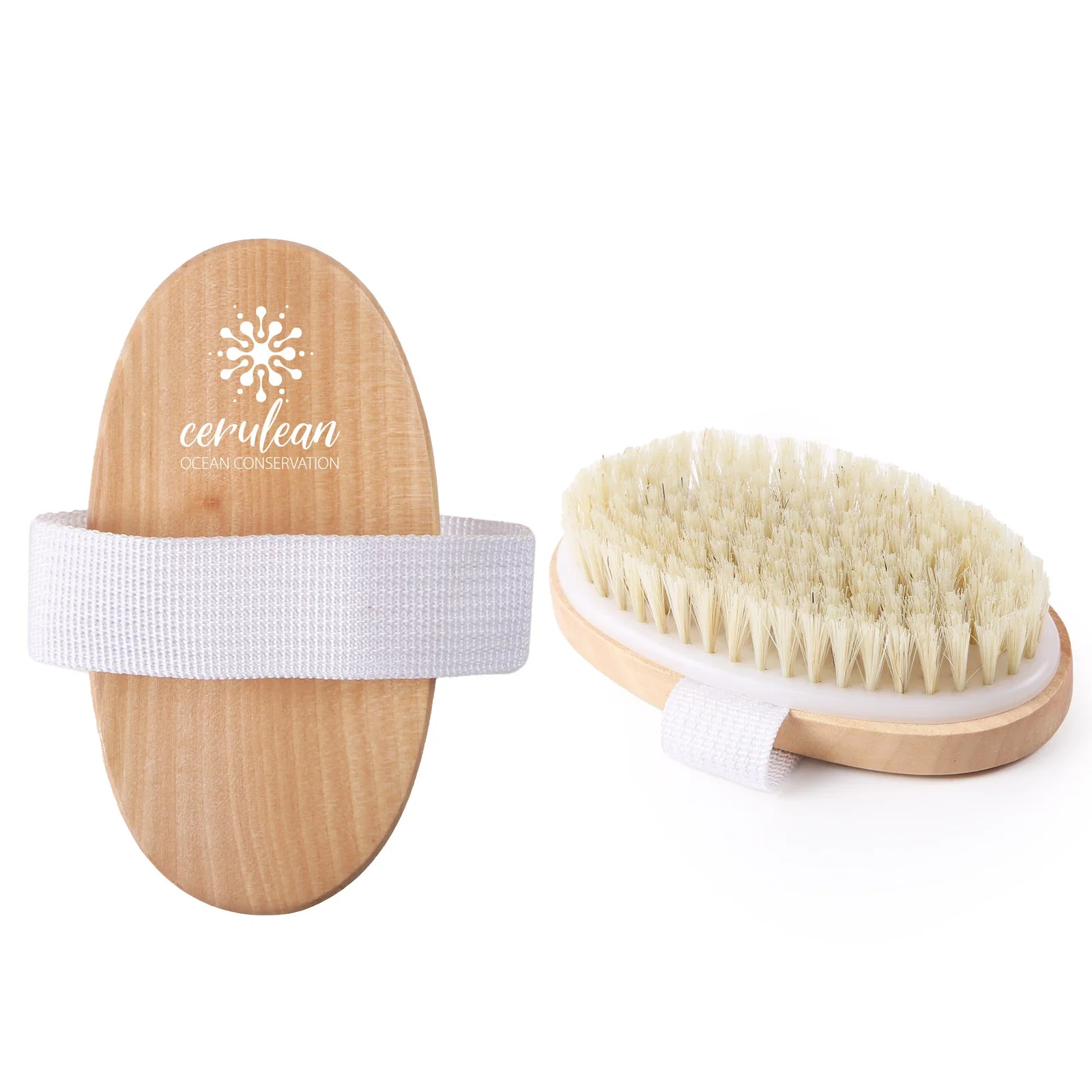 Cherry Wood Oval Shower Body Brush — view 2