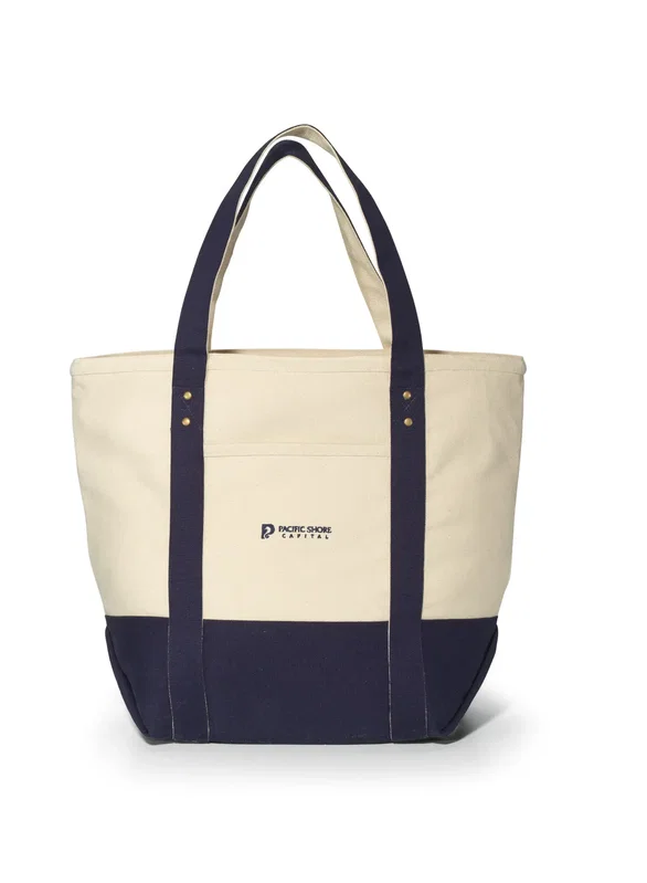 Seaside Zippered Cotton Tote — view 2