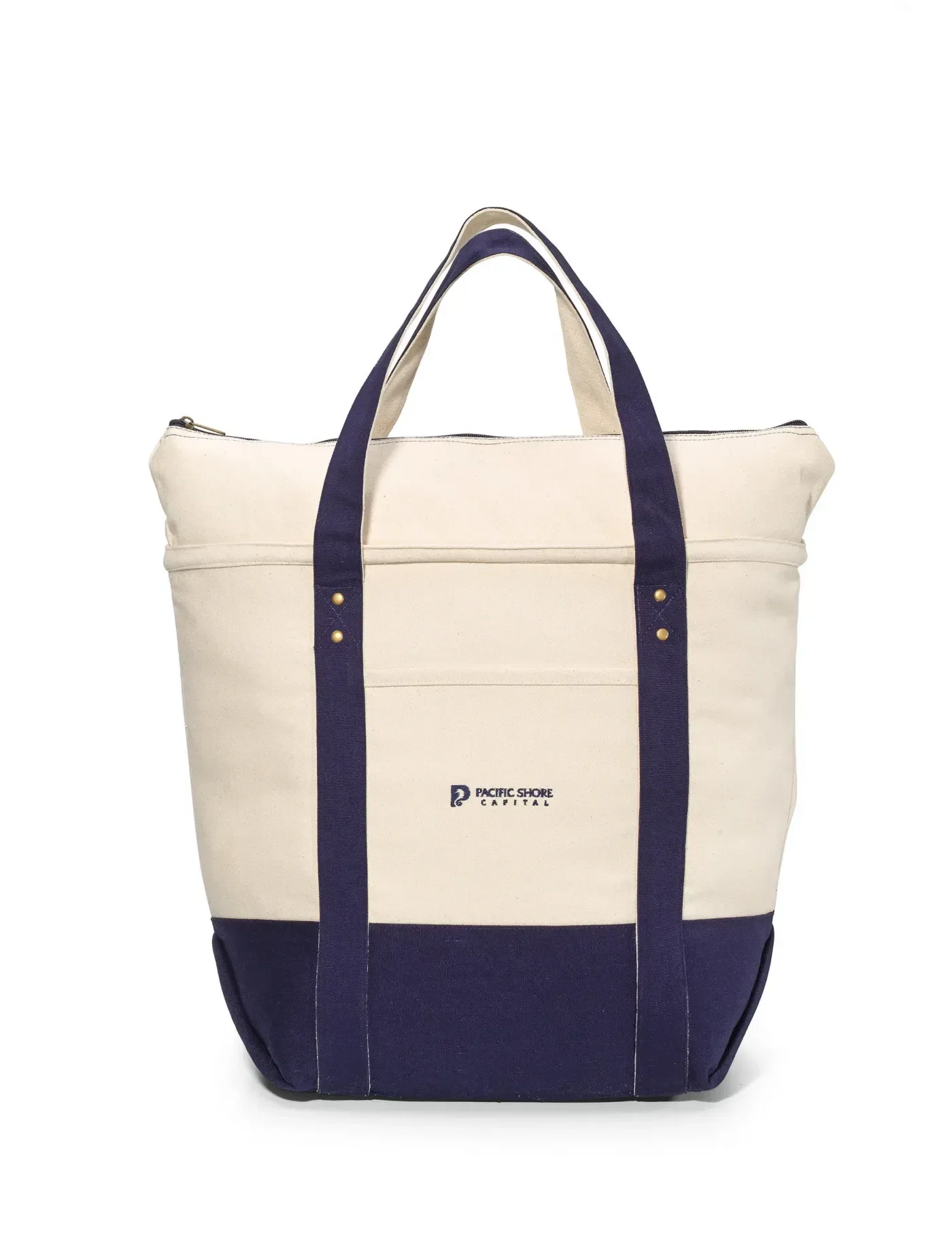 Seaside Zippered Cotton Tote — view 3