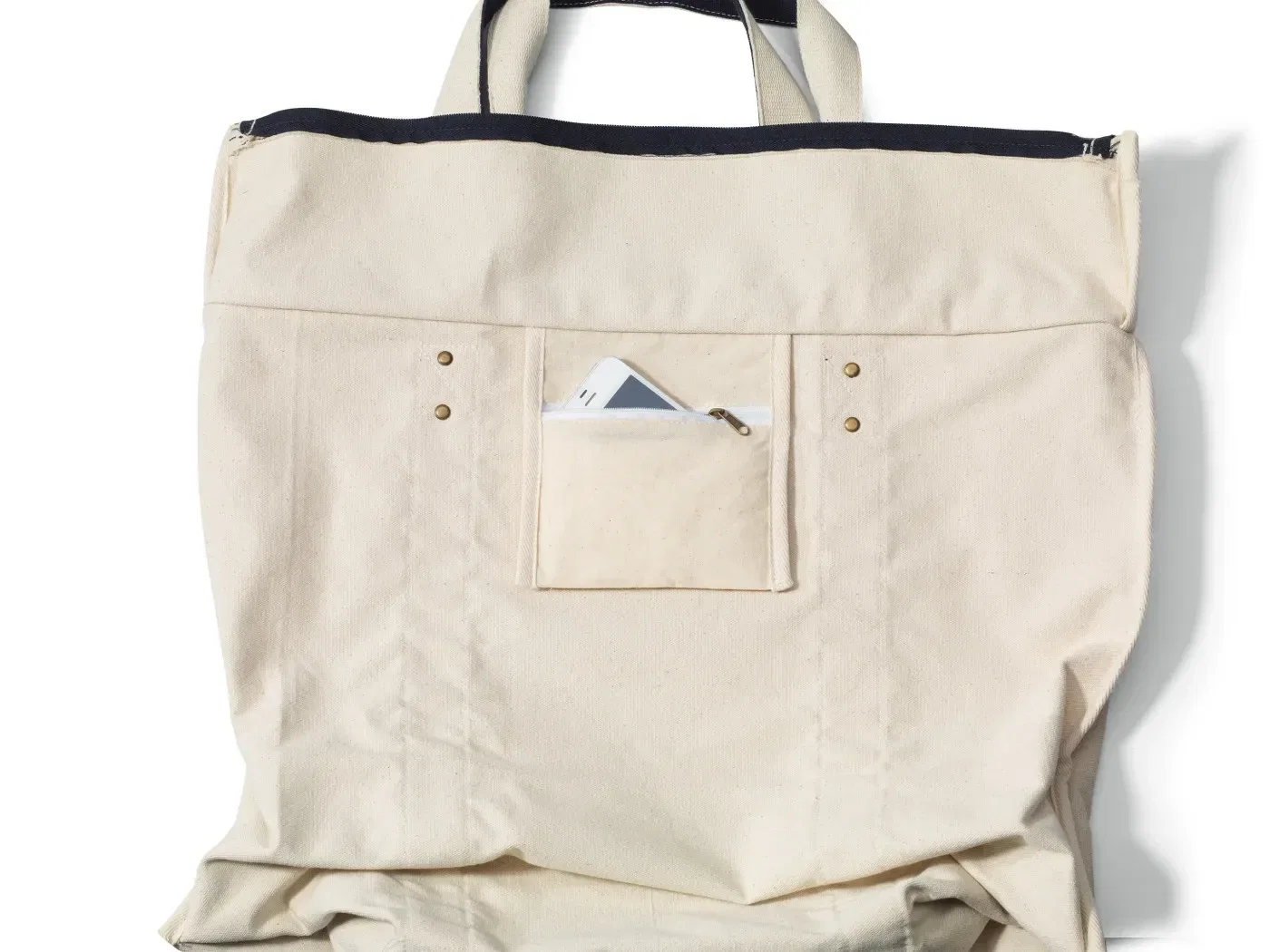 Seaside Zippered Cotton Tote — view 4