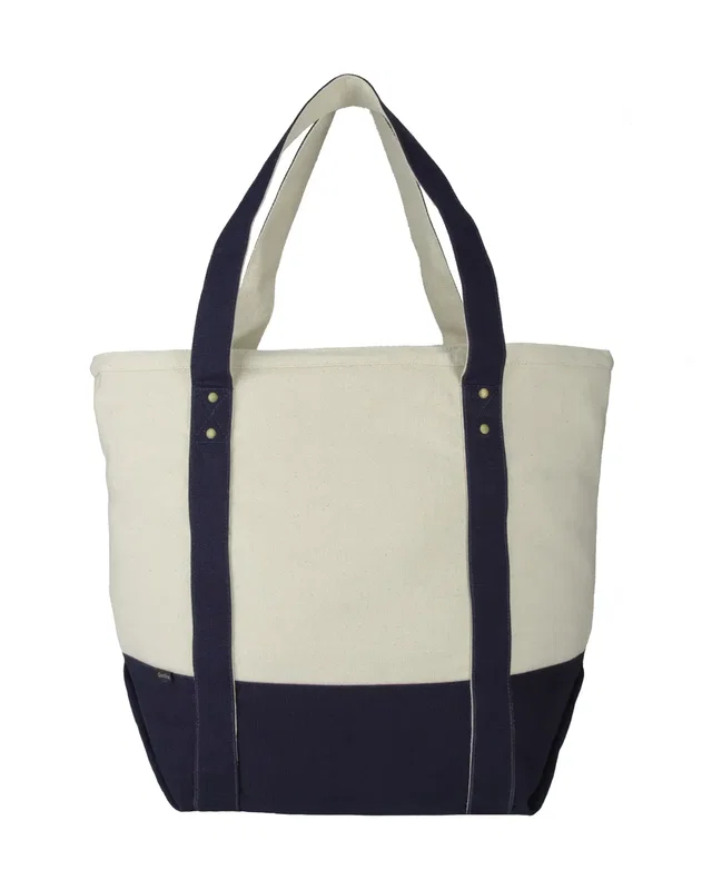 Seaside Zippered Cotton Tote — view 5