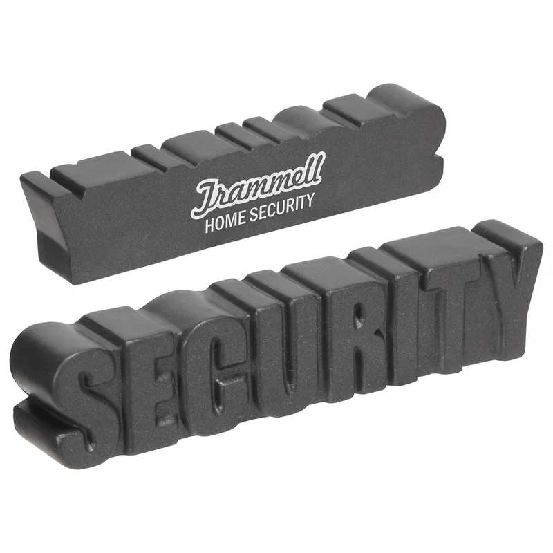 Stress reliever shaped like the word 'Security'