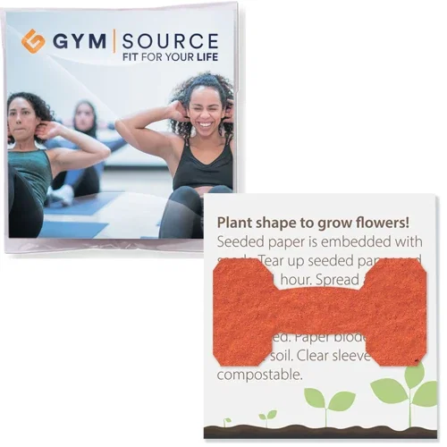 Seeded Paper Packet with planting instructions printed on reverse side