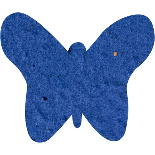 Seeded paper shape mailer card, full-color recycled card stock branding variation