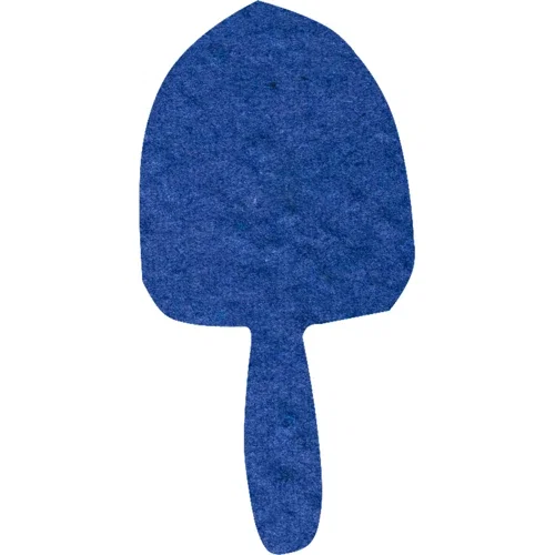 Seeded paper shape mailer card back view, plantable wildflower seed shape detail