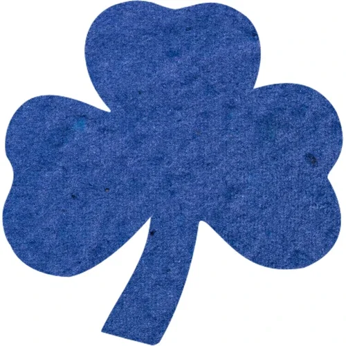 Seeded paper shape mailer card, plantable wildflower seed shape sample view