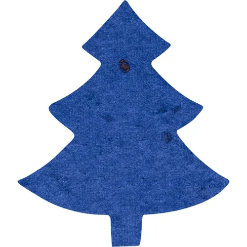 Seeded paper shape mailer card, plantable seed shape eco-friendly message option view