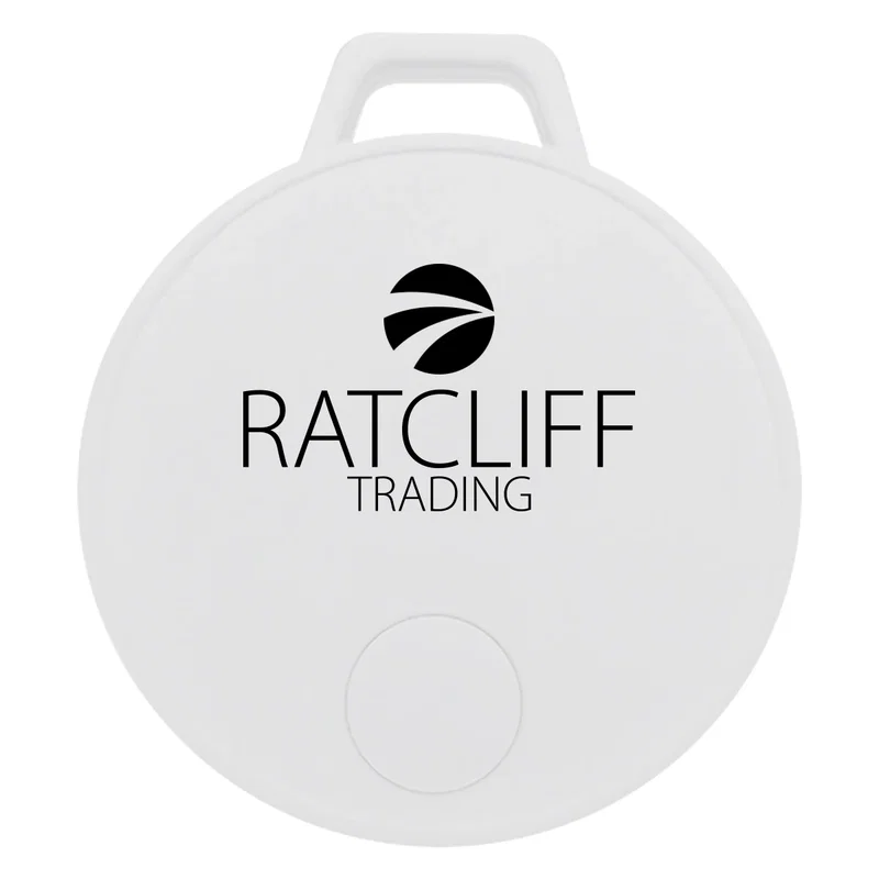 Royal blue disc sized to sit in a palm