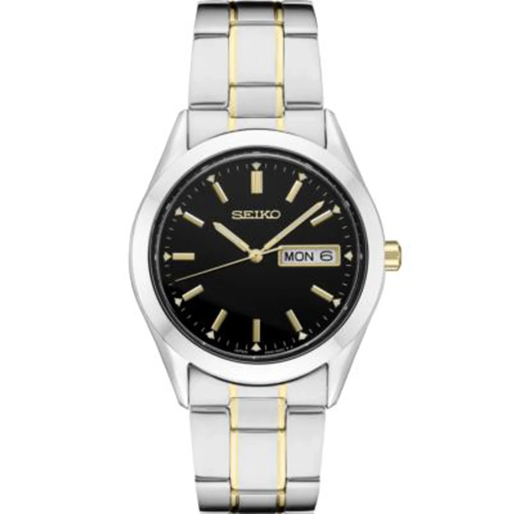 Seiko SUR363 Mens Essential TT Black Dial