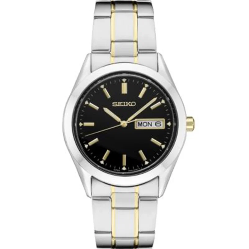 Seiko SUR363 Mens Essential TT Black Dial