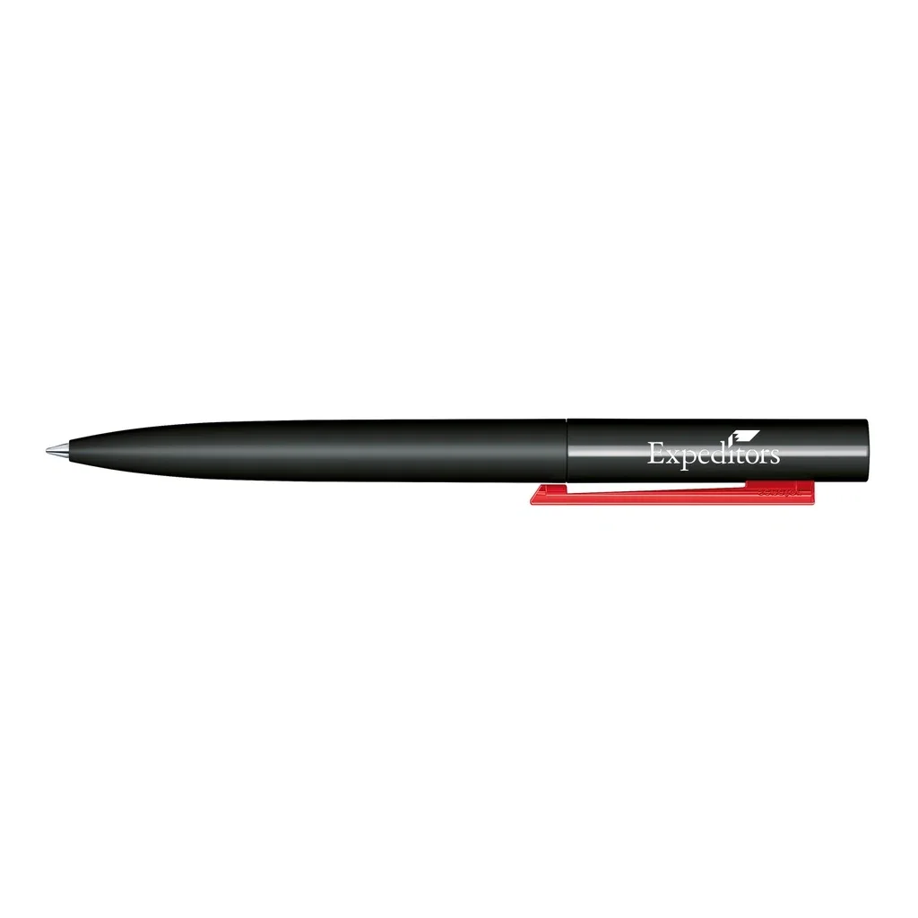 Senator Headliner Soft Touch Pen — Pen Color: Black/Red Clip — view 4