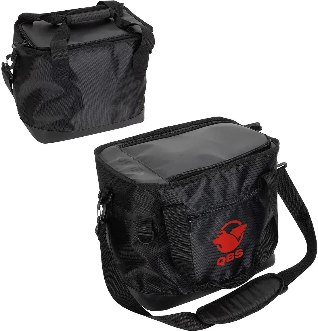Custom SENSO 24-can collapsible cooler bag with branded logo, front view
