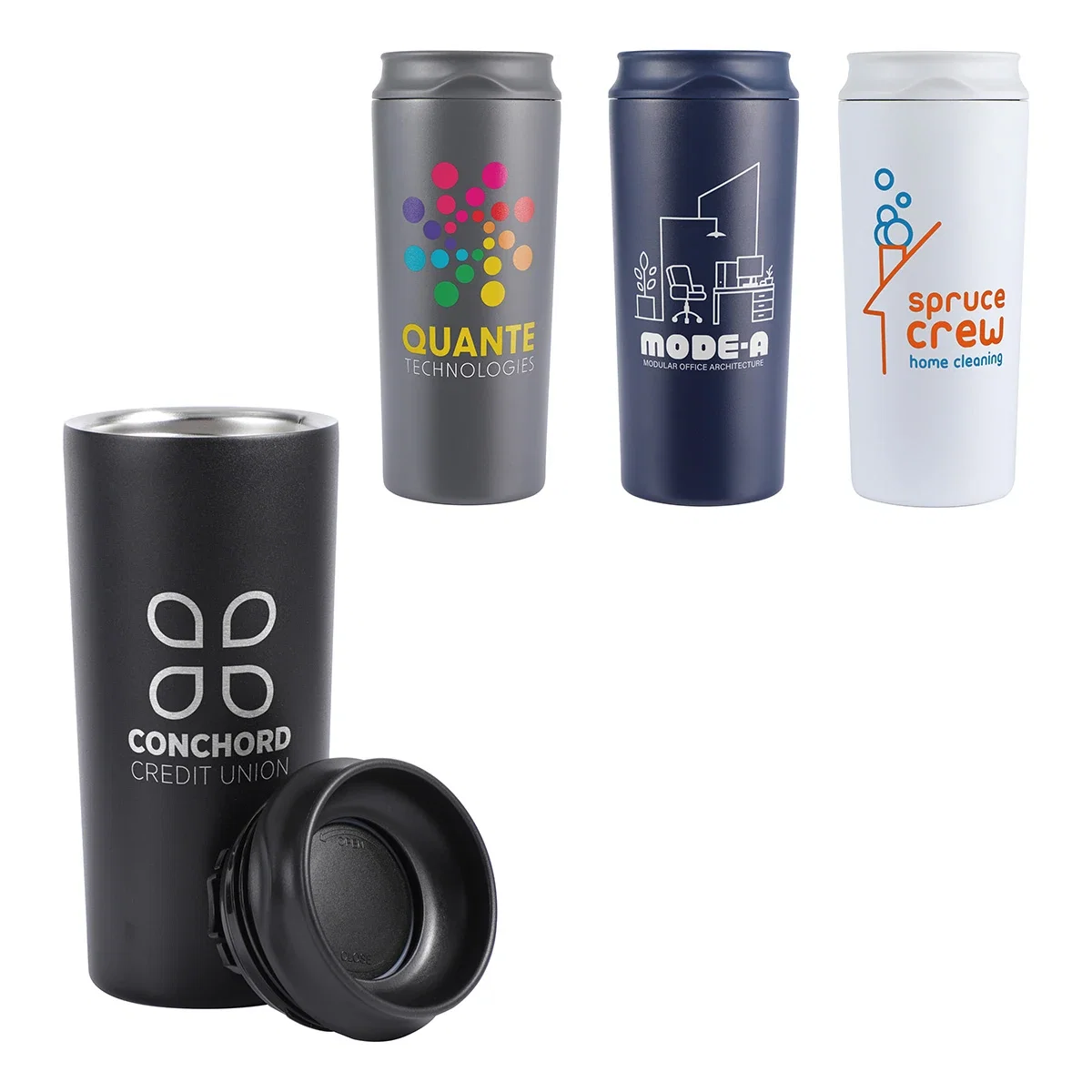 Custom SENSO 360 Explorer 16 oz Vacuum Tumbler, front view of the branded tumbler