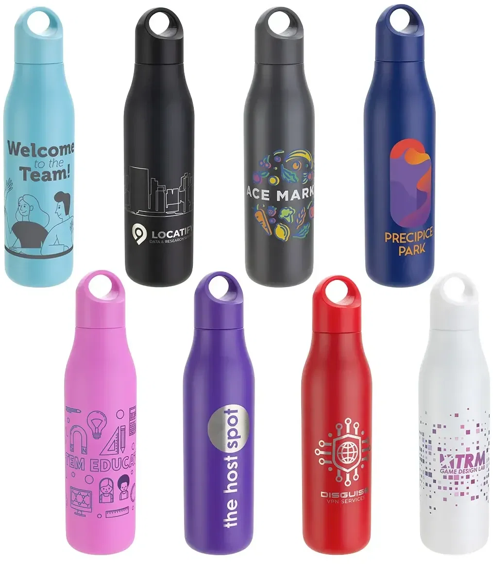 SENSO Classic 22 oz Vacuum Insulated Bottle, custom branded promotional stainless steel water bottle, front