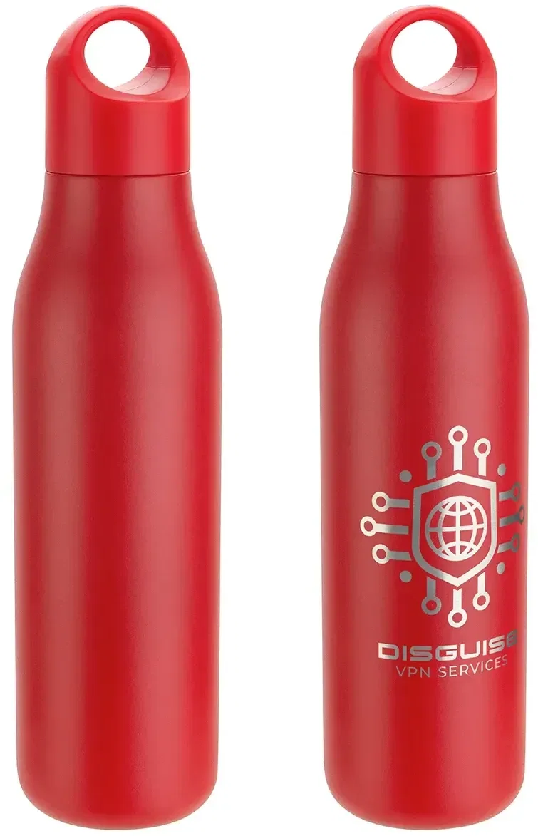 Branded SENSO Classic insulated bottle, side view of the promotional custom drinkware