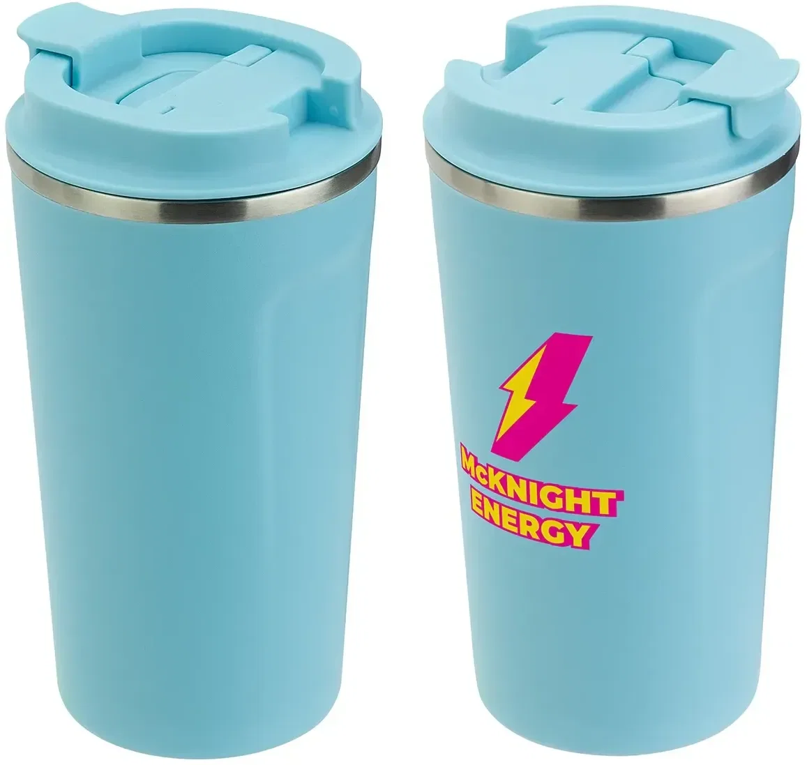 SENSO Ergo-Grip Insulated Steel Tumbler 16 oz, custom branded tumbler front view with logo