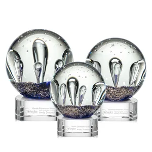 Hand-Blown Art Glass Sphere Award