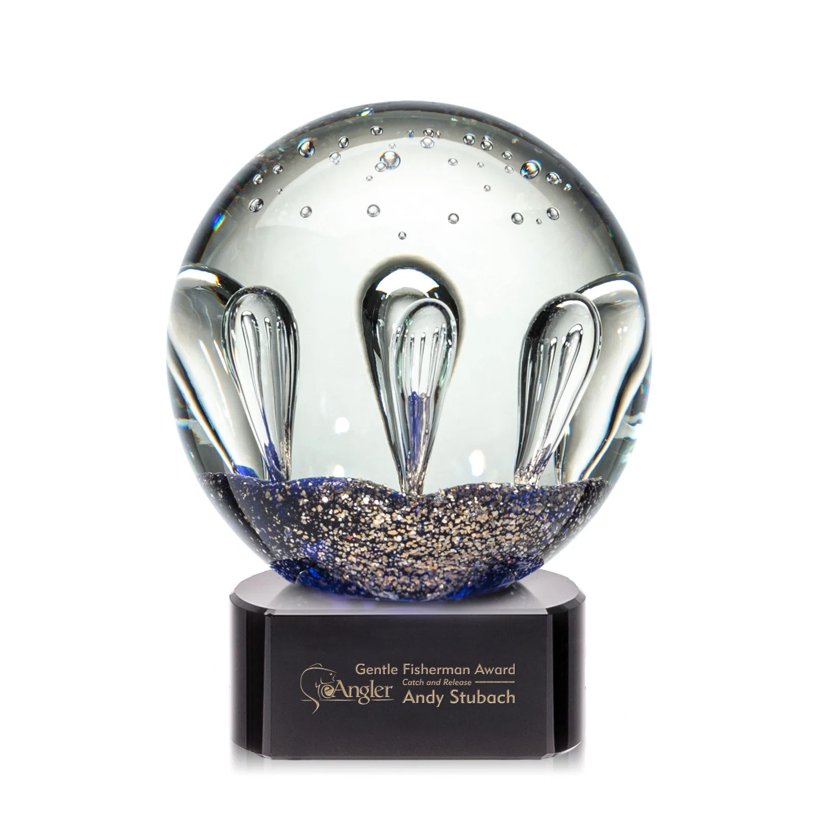 Custom Hand-Blown Art Glass Sphere Award for dealer and partner awards