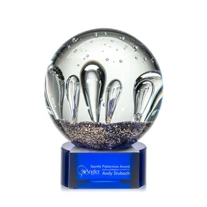 Hand-Blown Art Glass Sphere Award