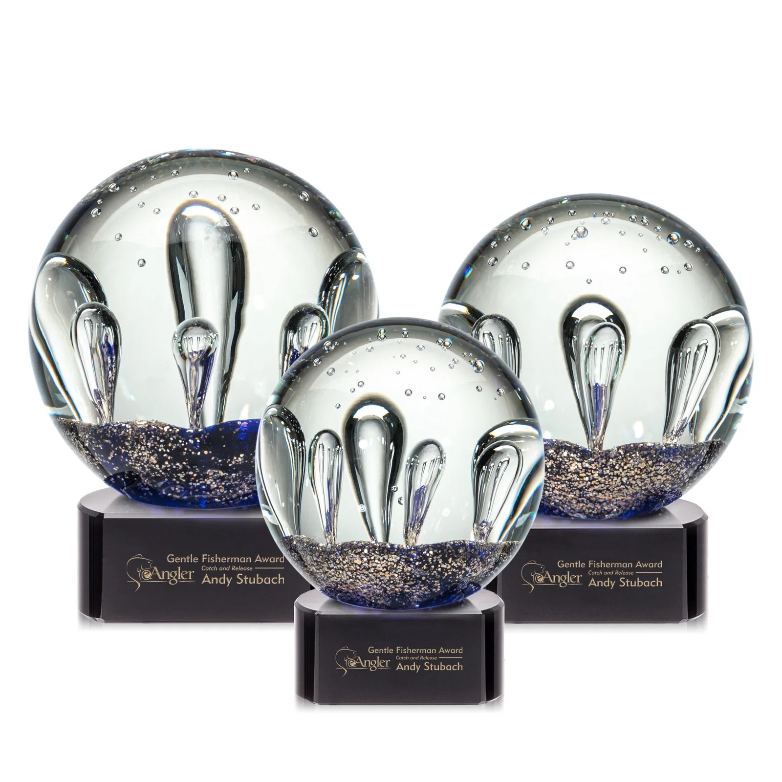 Custom Hand-Blown Art Glass Sphere Award for safety achievement programs