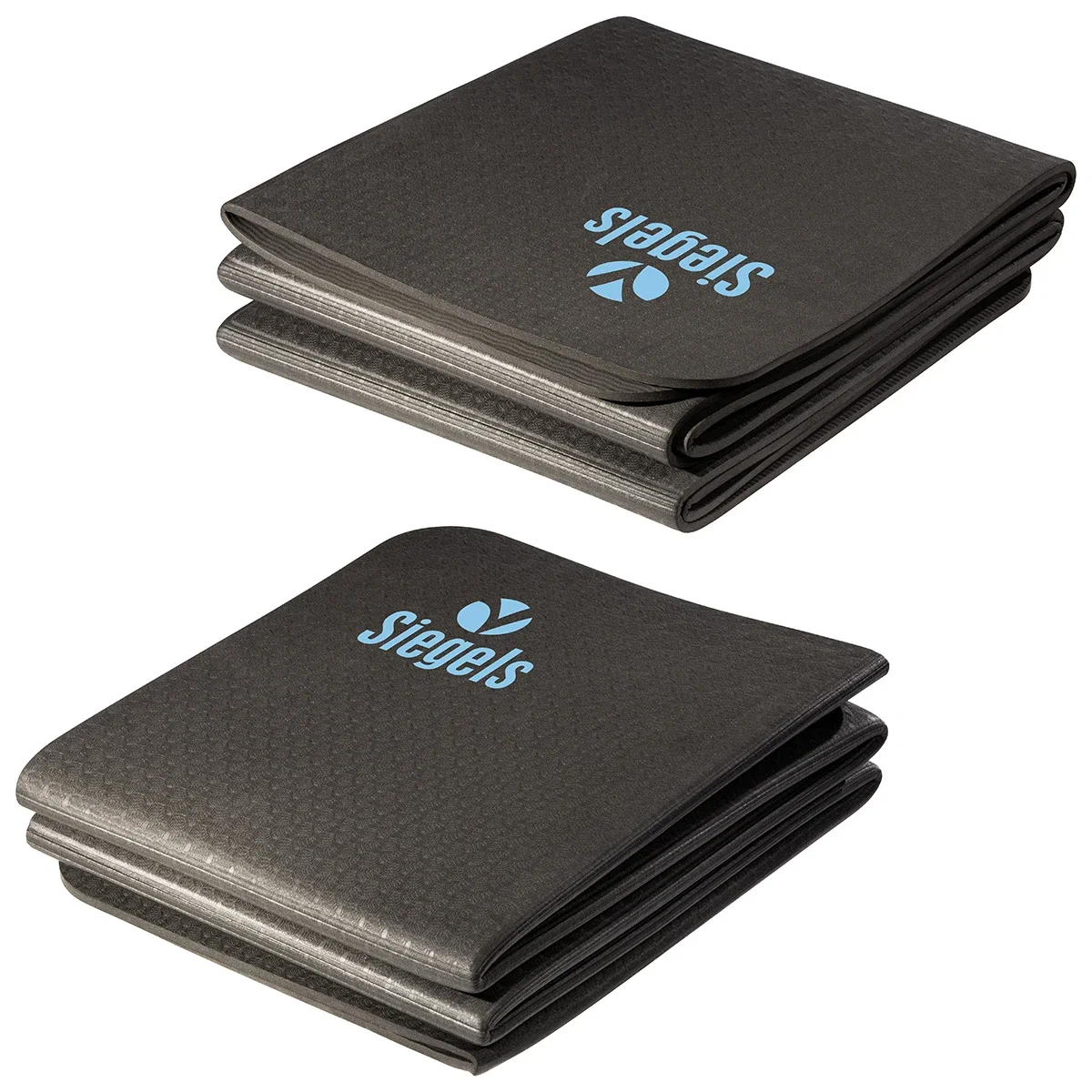 Custom Serenity foldable yoga mat unfolded flat showing full print surface
