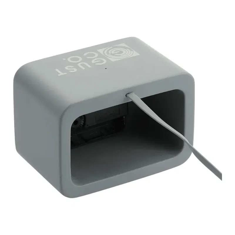 Custom Stone Wireless Charging Desk Clock with Integrated Cable — view 6