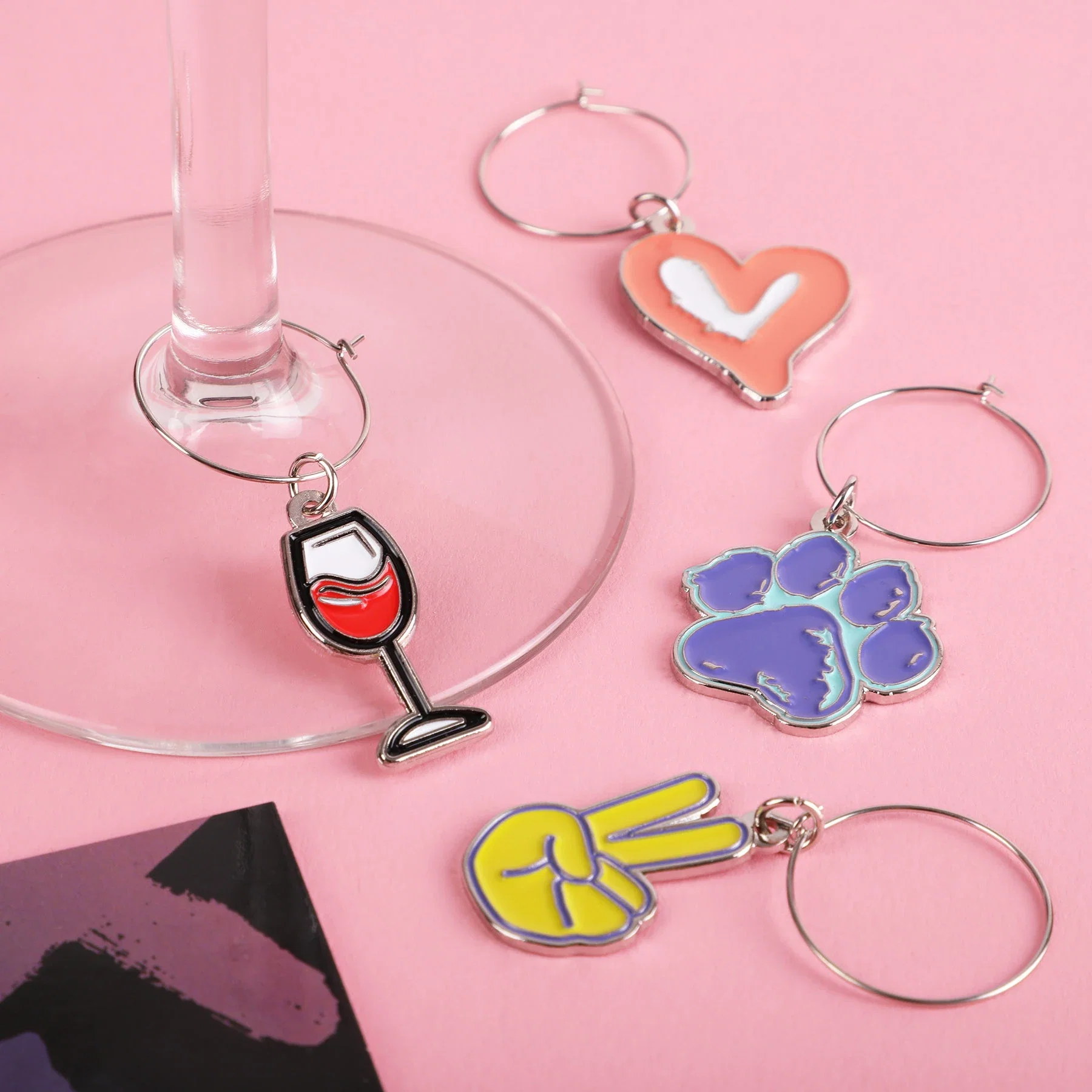 Set Of 4 Wine Charms — view 2