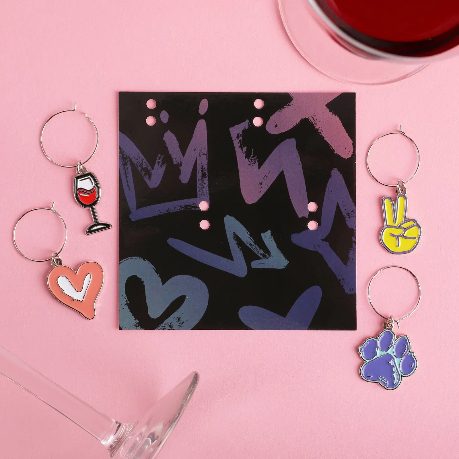 Set Of 4 Wine Charms — view 4