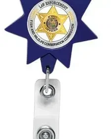 Customized Seven Point Star Badge Reel — view 3