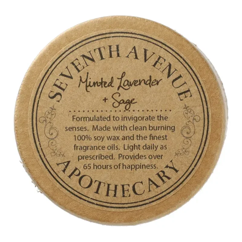 Custom Minted Lavender and Sage Glass Jar Candle - 11oz — view 3