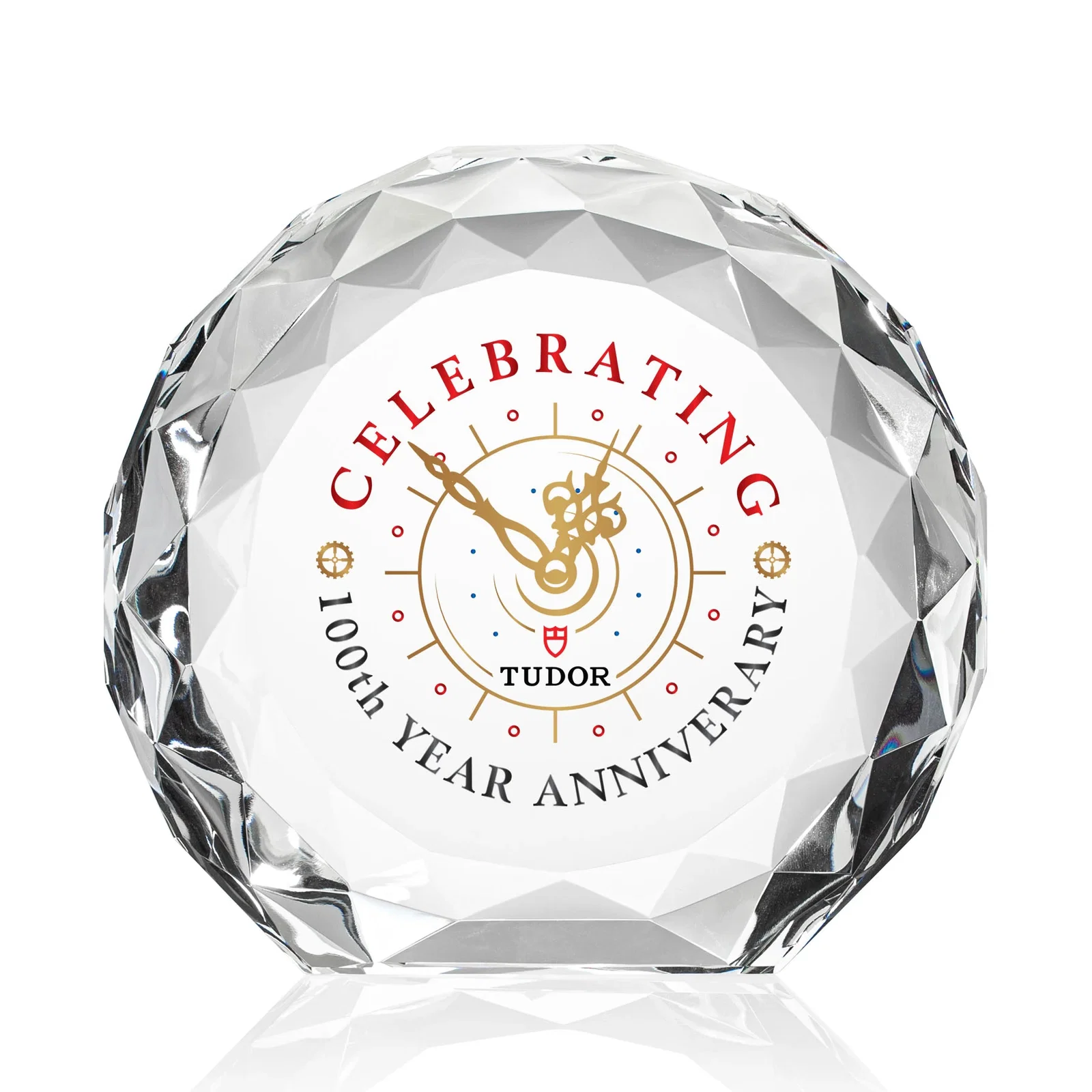 Custom Gem-Cut Optical Crystal Diamond Award for volunteer appreciation