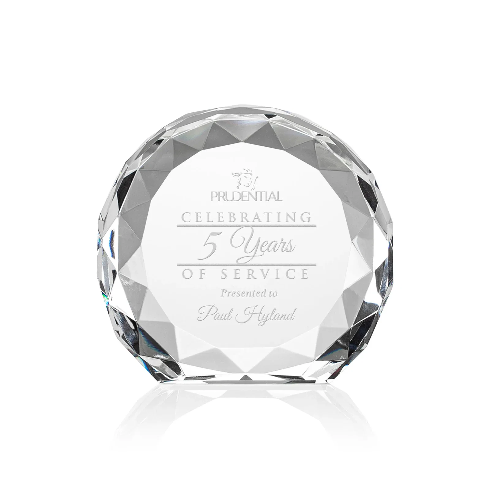 Custom Gem-Cut Optical Crystal Diamond Award for corporate award ceremonies