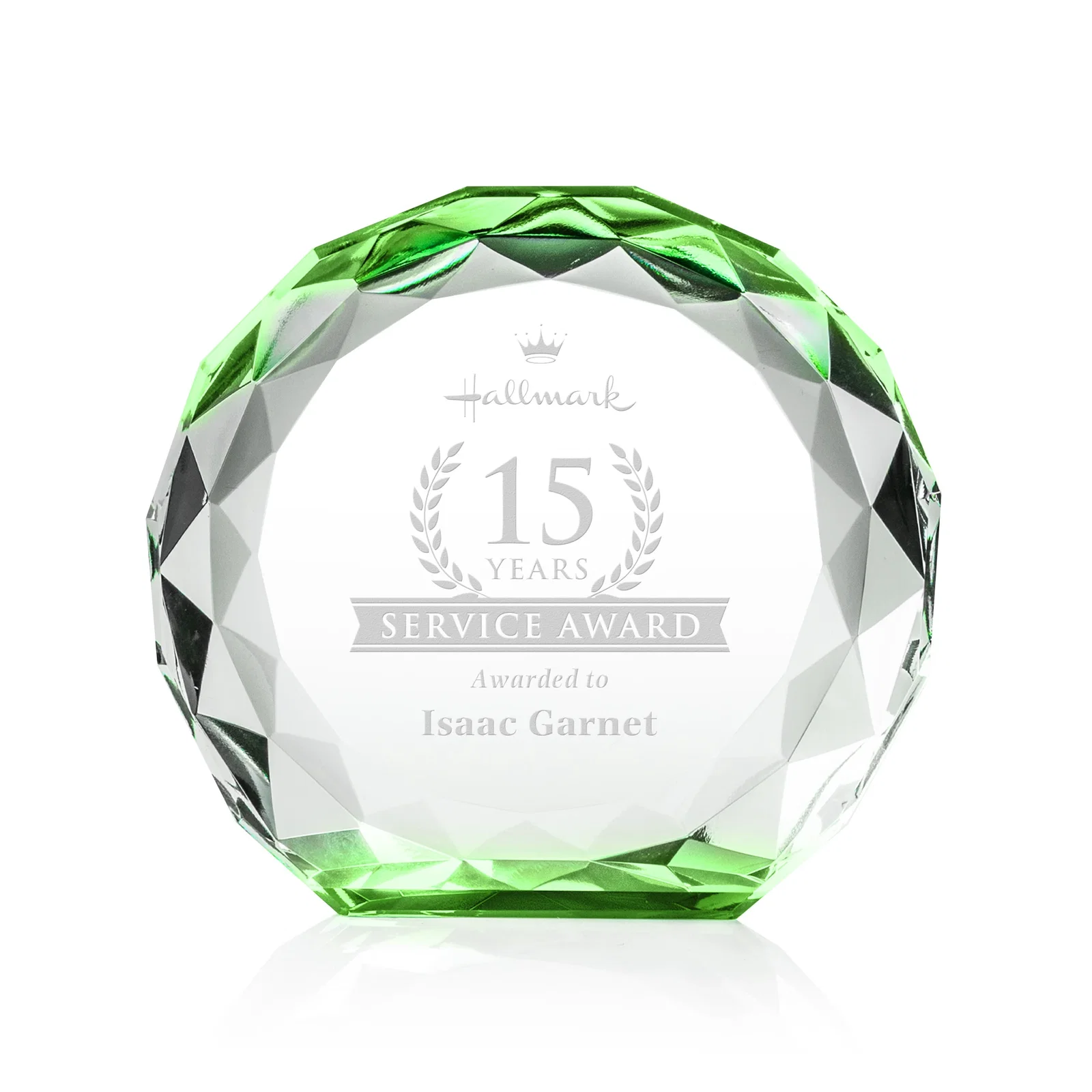 Personalized Gem-Cut Optical Crystal Diamond Award for graduation ceremonies