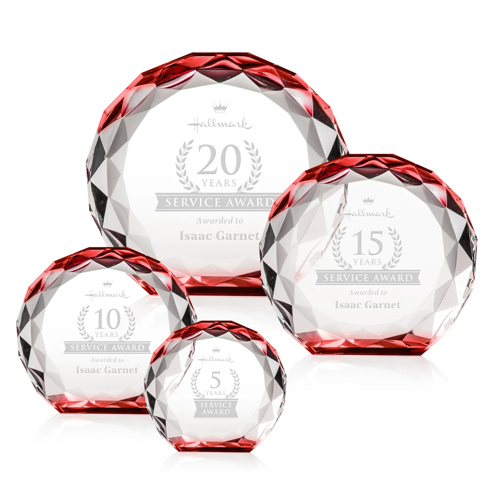 Promotional Gem-Cut Optical Crystal Diamond Award for service anniversary gifts