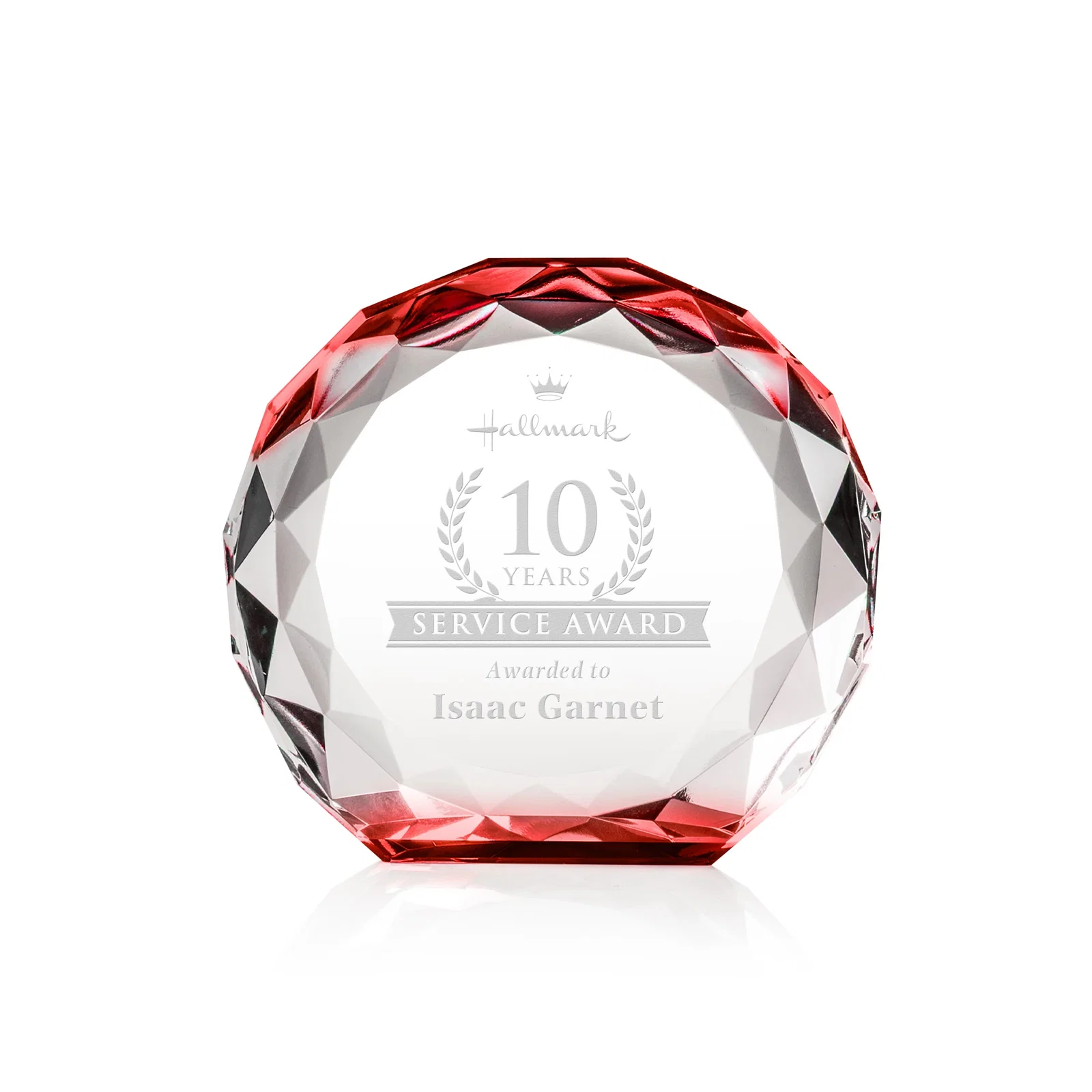 Promotional Gem-Cut Optical Crystal Diamond Award for retirement presentations