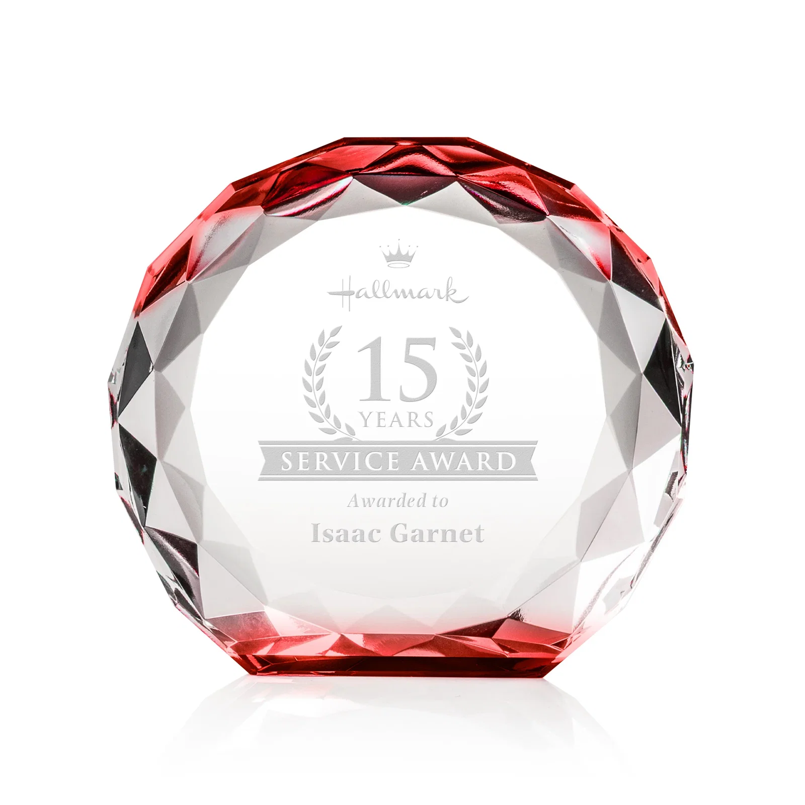 Promotional Gem-Cut Optical Crystal Diamond Award for team milestone celebrations