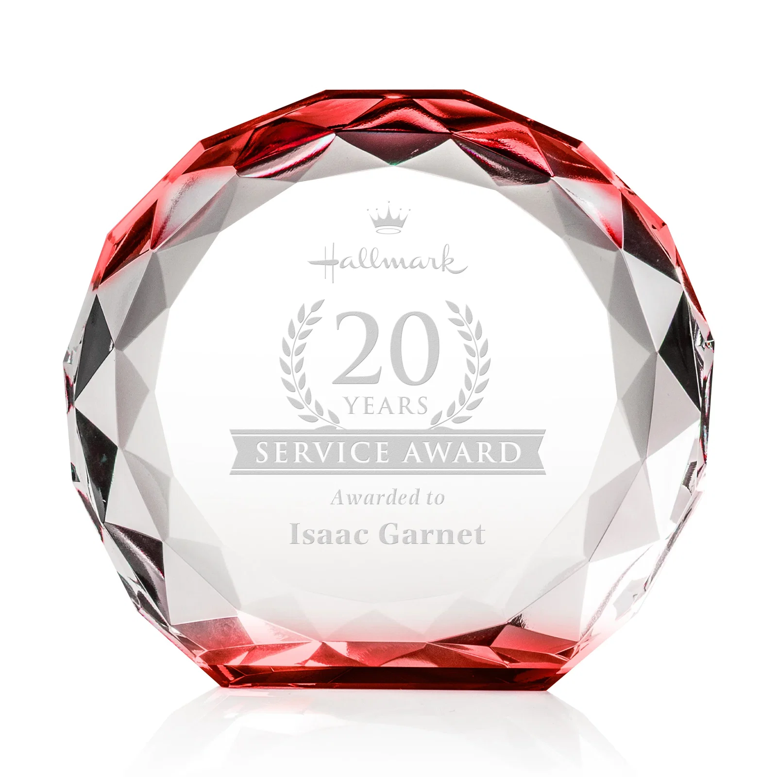 Promotional Gem-Cut Optical Crystal Diamond Award for donor appreciation