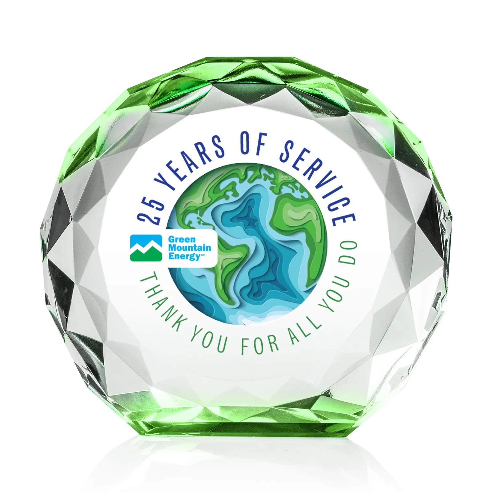 Promotional Gem-Cut Optical Crystal Diamond Award for company anniversary events