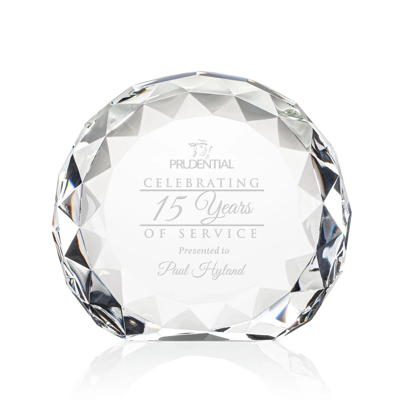 Custom Gem-Cut Optical Crystal Diamond Award for sales achievement awards