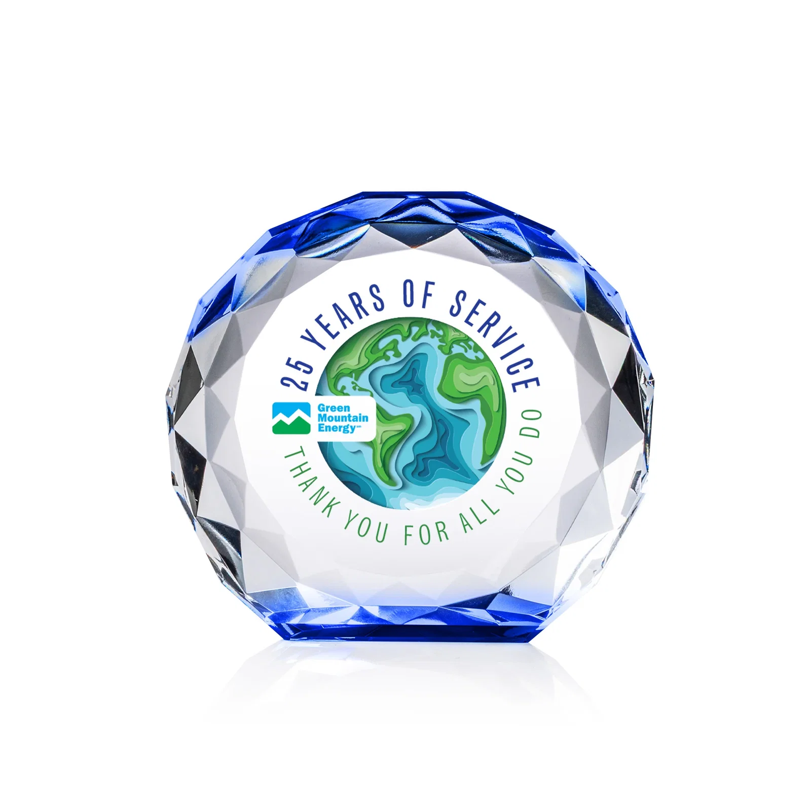 Branded Gem-Cut Optical Crystal Diamond Award for sales achievement awards