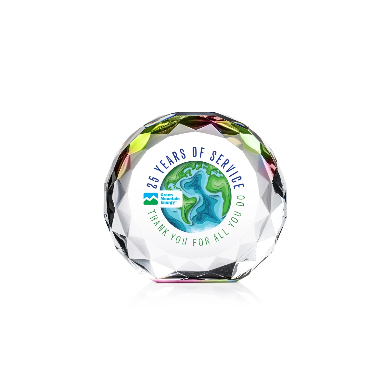 Branded Gem-Cut Optical Crystal Diamond Award for graduation ceremonies