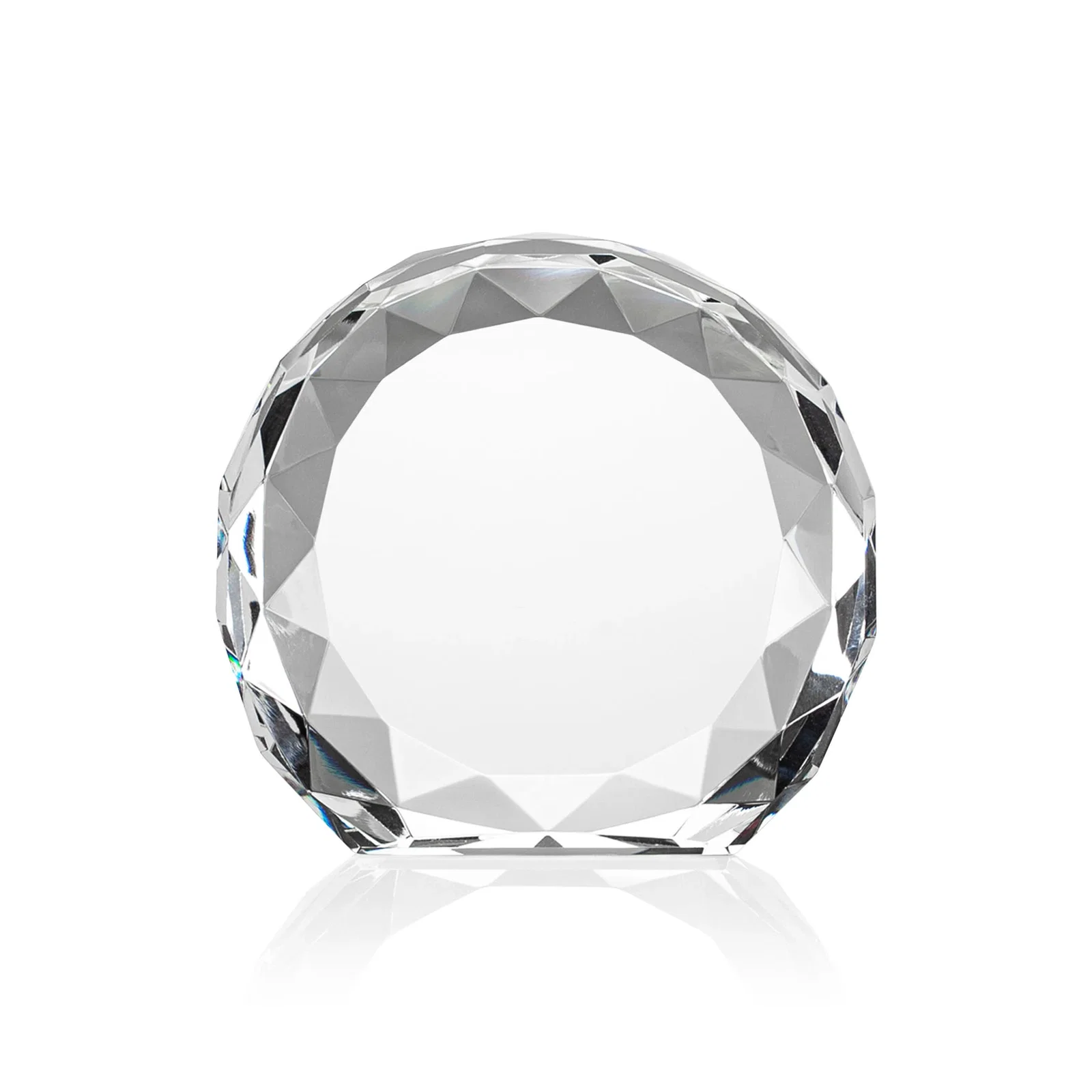 Custom printed Gem-Cut Optical Crystal Diamond Award for retirement presentations