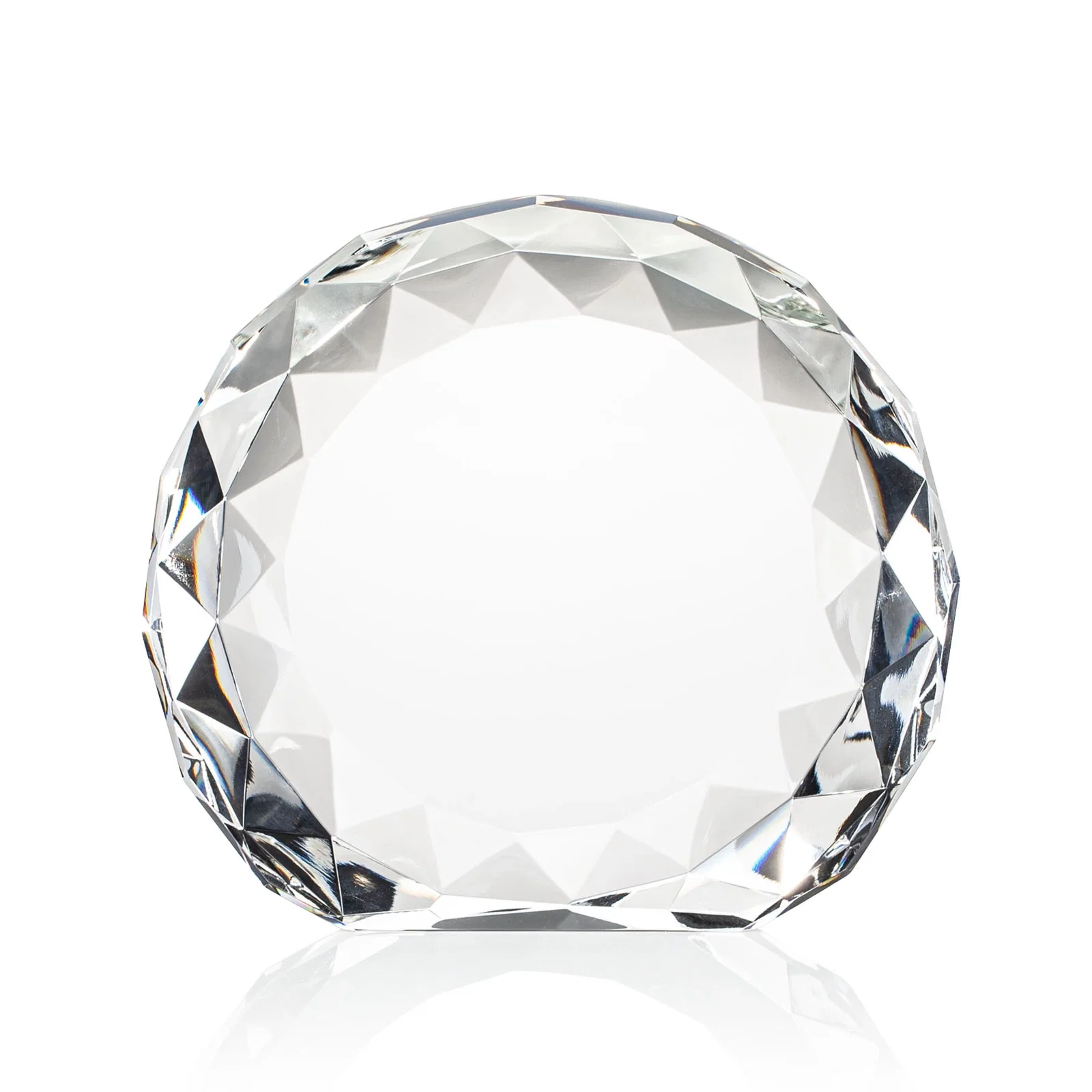 Custom printed Gem-Cut Optical Crystal Diamond Award for donor appreciation
